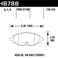 Hawk Performance 15-17 VW Golf / Audi A3/A3 Quattro HPS Street Front Brake Pads - Brakes Rotors &