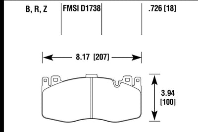 Hawk Performance 15-19 BMW X6 M Ceramic Street Front Brake Pads - Brakes Rotors &