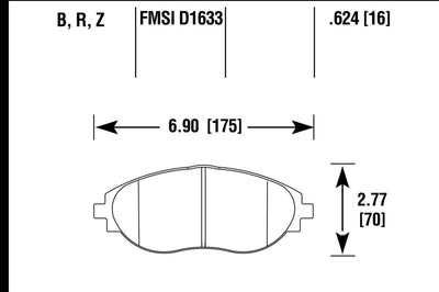 Hawk Performance 16-17 Audi A6 Ceramic Street Front Brake Pads - Brakes Rotors &