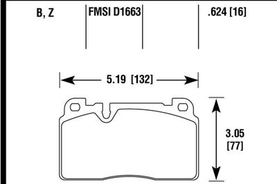 Hawk Performance 16-17 Audi A6 Ceramic Street Front Brake Pads - Brakes Rotors &
