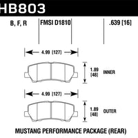 Hawk Performance 16-17 Ford Mustang Brembo Package HPS Rear Brake Pads - Brakes Rotors &