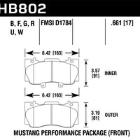 Hawk Performance 16-17 Ford Mustang HP + Street Front Brake Pads - Brakes Rotors &