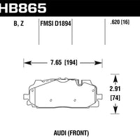 Hawk Performance 18-19 Audi S5 Ceramic Street Front Brake Pads - Brakes Rotors &