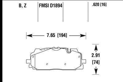 Hawk Performance 18-19 Audi S5 Ceramic Street Front Brake Pads - Brakes Rotors &