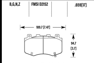 Hawk Performance 18-19 Jeep Grand Cherokee Trackhawk HP + Front Brake Pads - Brakes Rotors &