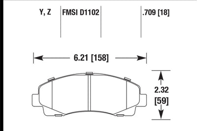 Hawk Performance 2006-11 Honda Ridgeline Street Ceramic Front Brake Pads - Brakes Rotors &