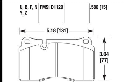 Hawk Performance 2007-2015 Volkswagen Tourareg Base/V6/V6-Sport/TDI HPS 5.0 Rear Brake Pads - Brakes Rotors &