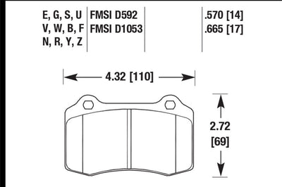 Hawk Performance 2010 Camaro SS HP + Street Rear Brake Pads - Brakes Rotors &