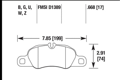 Hawk Performance 2013-2016 Porsche 911 Series Ceramic Front Brake Pads (Does not fit S models) - Brakes Rotors &
