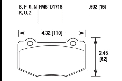 Hawk Performance 2014 Chevrolet Corvette HPS 5.0 Rear Brake Pads - Brakes Rotors &