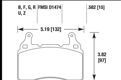 Hawk Performance 2014 Chevrolet Corvette PC Front Brake Pads - Brakes Rotors &