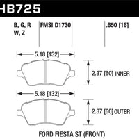 Hawk Performance 2014 Ford Fiesta ST HPS 5.0 Front Brake Pads - Brakes Rotors &
