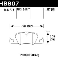 Hawk Performance 2014 Porsche 911 Ceramic Street Rear Brake Pads - Brakes Rotors &