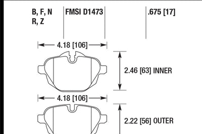 Hawk Performance 2015 BMW 428i Gran Coupe / 11-16 535i / X3/X4 HPS 5.0 Rear Brake Pads - Brakes Rotors &