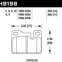 Hawk Performance 77-88 Porsche 924 / 78-85 & 92-95 928 / 83-91 944 Blue 9012 Race Rear Brake Pads - Brakes Rotors
