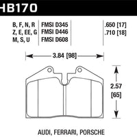 Hawk Performance 79-99 Porsche 911 / 86-95 928 / 86-94 944 Turbo DTC-60 Race Rear Brake Pads - Brakes Rotors &