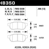 Hawk Performance 86-01 Acura Integra LS / 99-00 Civic Coupe Si DTC-30 Race Rear Brake Pads - Brakes Rotors &