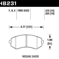 Hawk Performance 89-93 240SX LE & SE (non-ABS) Base / 94-96 HP + Street Front Brake Pads - Brakes Rotors