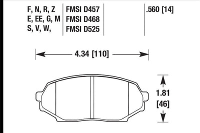 Hawk Performance 90-93 Mazda Miata Base 1.6L HPS 5.0 Front Brake Pads - Brakes Rotors &