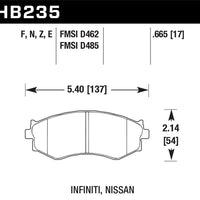 Hawk Performance 91-96 Infiniti G20/ Nissan 240SX/ Sentra HPS Street Front Brake Pads - Brakes Rotors &