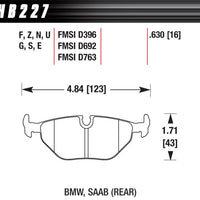 Hawk Performance 92-98 BMW 318i DTC-30 Race Rear Brake Pads - Brakes Rotors &