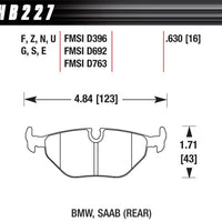 Hawk Performance 92-98 BMW 318i DTC-30 Race Rear Brake Pads - Brakes Rotors &