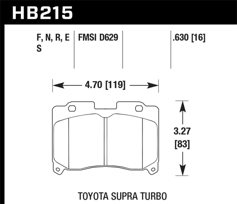 Hawk Performance 93-98 Toyota Supra TT HPS 5.0 Street Front Brake Pads - Brakes Rotors &