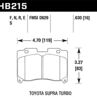 Hawk Performance 93-98 Toyota Supra TT HPS 5.0 Street Front Brake Pads - Brakes Rotors &