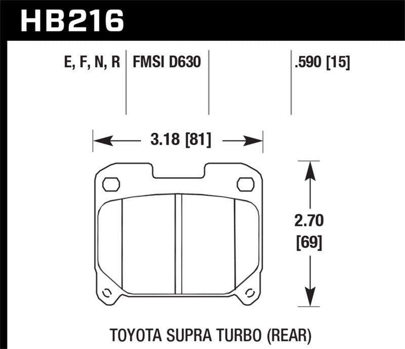 Hawk Performance 93-98 Toyota Supra TT HPS 5.0 Street Rear Brake Pads - Brakes Rotors &