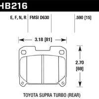 Hawk Performance 93-98 Toyota Supra TT HPS 5.0 Street Rear Brake Pads - Brakes Rotors &