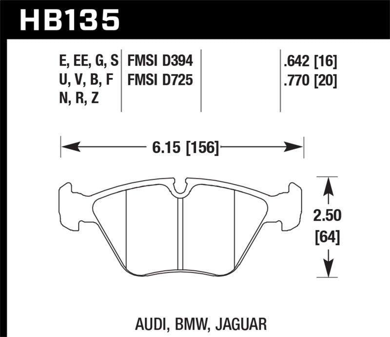 Hawk Performance 95-02 BMW M3 Ceramic Street Front Brake Pads - Brakes Rotors &