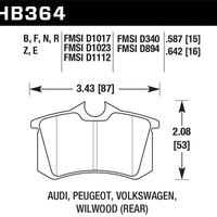 Hawk Performance 97-04 Audi A4/00-03 A6/00-02 S4/00-06 TT / 02-04 VW Golf GTI Rear Blue 9012 Race Brake Pads - Brakes
