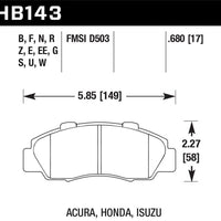 Hawk Performance Acura / Honda / Isuzu DTC-70 Race Front Brake Pads - Brakes Rotors &