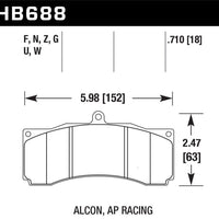 Hawk Performance Alcon / AP Racing / Baer HP Plus Street Brake Pads - Brakes Rotors &