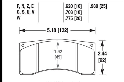 Hawk Performance Alcon B Caliber HP + Street Brake Pads - Brakes Rotors &