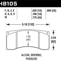 Hawk Performance Alcon B Caliber HP + Street Brake Pads - Brakes Rotors &