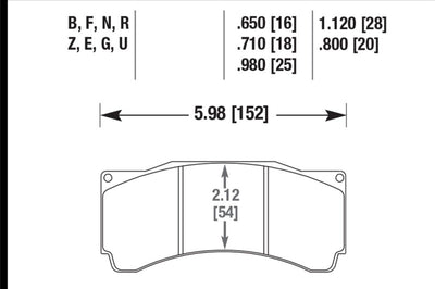 Hawk Performance Alcon TA-6 / AP Racing CP5060-2/3/4/5ST / CP5555 / Rotora FC6 HP + Street Brake Pads - Brakes Rotors &