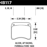 Hawk Performance AP Racing CP3696 Blue 9012 Race Brake Pads - Brakes Rotors &