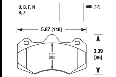 Hawk Performance AP Racing CP7040 Ceramic Street Brake Pads - Brakes Rotors &