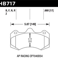 Hawk Performance AP Racing CP7040D54 HPS 5.0 Brake Pads - Brakes Rotors &