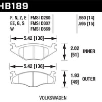 Hawk Performance Blue 9012 Brake Pads Volkswagen - Brakes Rotors &