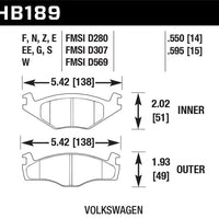Hawk Performance Blue 9012 Brake Pads Volkswagen - Brakes Rotors &