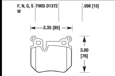 Hawk Performance BMW 135i HP + Street Rear Brake Pads - Brakes Rotors &