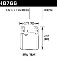 Hawk Performance BMW M4 DTC-70 Race Rear Brake Pads - Brakes Rotors &