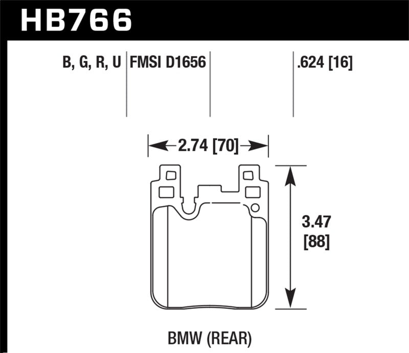 Hawk Performance BMW M4 DTC-70 Race Rear Brake Pads - Brakes Rotors &