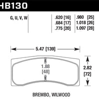Hawk Performance Brembo X9 060 71/74 / XA4 D3 01/04 / Wilwood Integra IP Racing DTC-70 Brake Pads - Brakes Rotors &