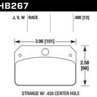 Hawk Performance DR-97 Brake Pads for Strange w/ 0.438in Center Hole - Brakes Rotors &