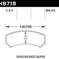 Hawk Performance DTC-60 AP Racing/Alcon HB110 w/42mm Rad Depth Racing Brake Pads - Brakes Rotors &