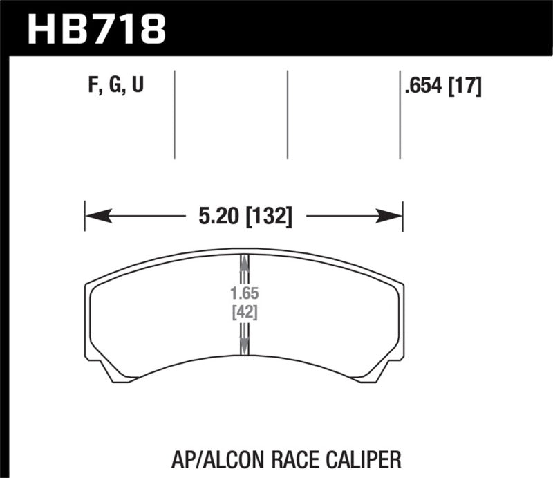 Hawk Performance DTC-60 AP Racing/Alcon HB110 w/42mm Rad Depth Racing Brake Pads - Brakes Rotors &