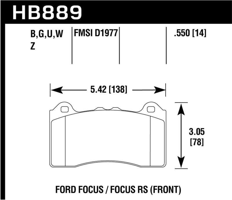 Hawk Performance HP Plus Track Only Ferro-Carbon Brake Pads - Brakes Rotors &